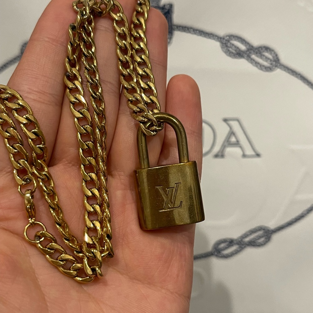 Vintage Louis Vuitton Lock Necklace